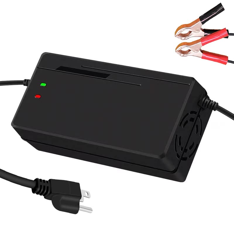 DUDHOIK 48V/58.4V 10A Lifepo4 Charger 110V 120V with Cooling Fan Lithium Battery Charger Multiple Protection Functions for 48V L