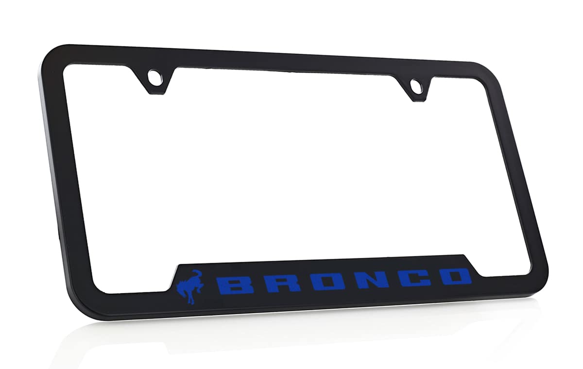 Ford Bronco Uv Printed License Plate Frame - Velocity Blue