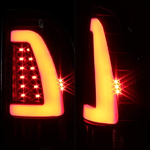 AKKON LED Tube Style Black Taillights for 1997-2003 Ford F150 & 1999-2007 F-Series Super Duty, Model SUVELAM