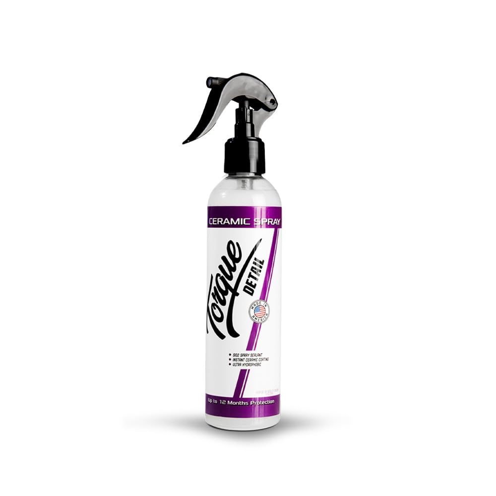 Torque Detail Ceramic Spray - Easy To Apply, Ceramic Coating Spray - Proprietary Silica Formula (Nano Sio2) Seals & Shields Cars