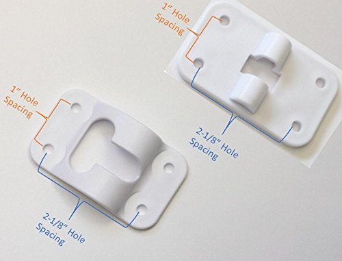 H. Bowes RV T-Style Door Holder Catch, 6" Arm Length, White, Plastic, Model 891-W--2, 2 Pack for Camper Trailer Cargo Hatch