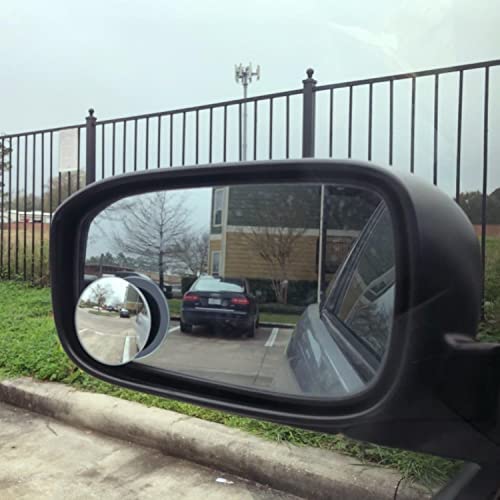 Ampper Blind Spot Mirror, 2' Round Hd Glass Frameless Convex Rear View Mirror, Pack Of 2