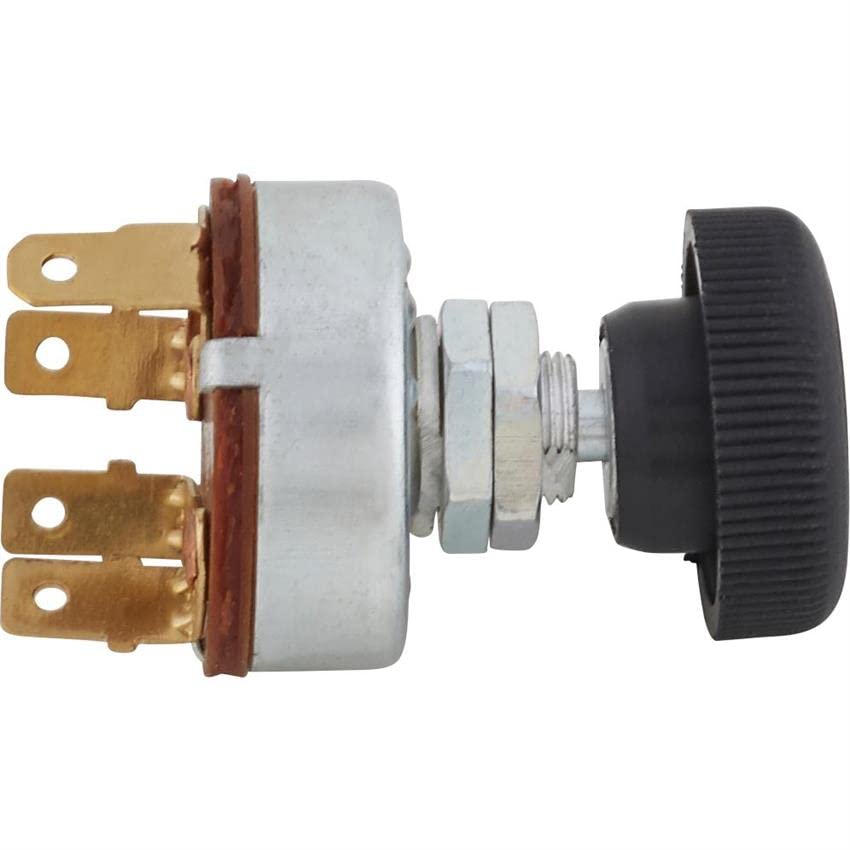 Speedway Motors Universal 3-Position Windshield Wiper Switch, Rotary Type, Off/Park, Low/High, 7/16 Inch Mount Hole, Plain
