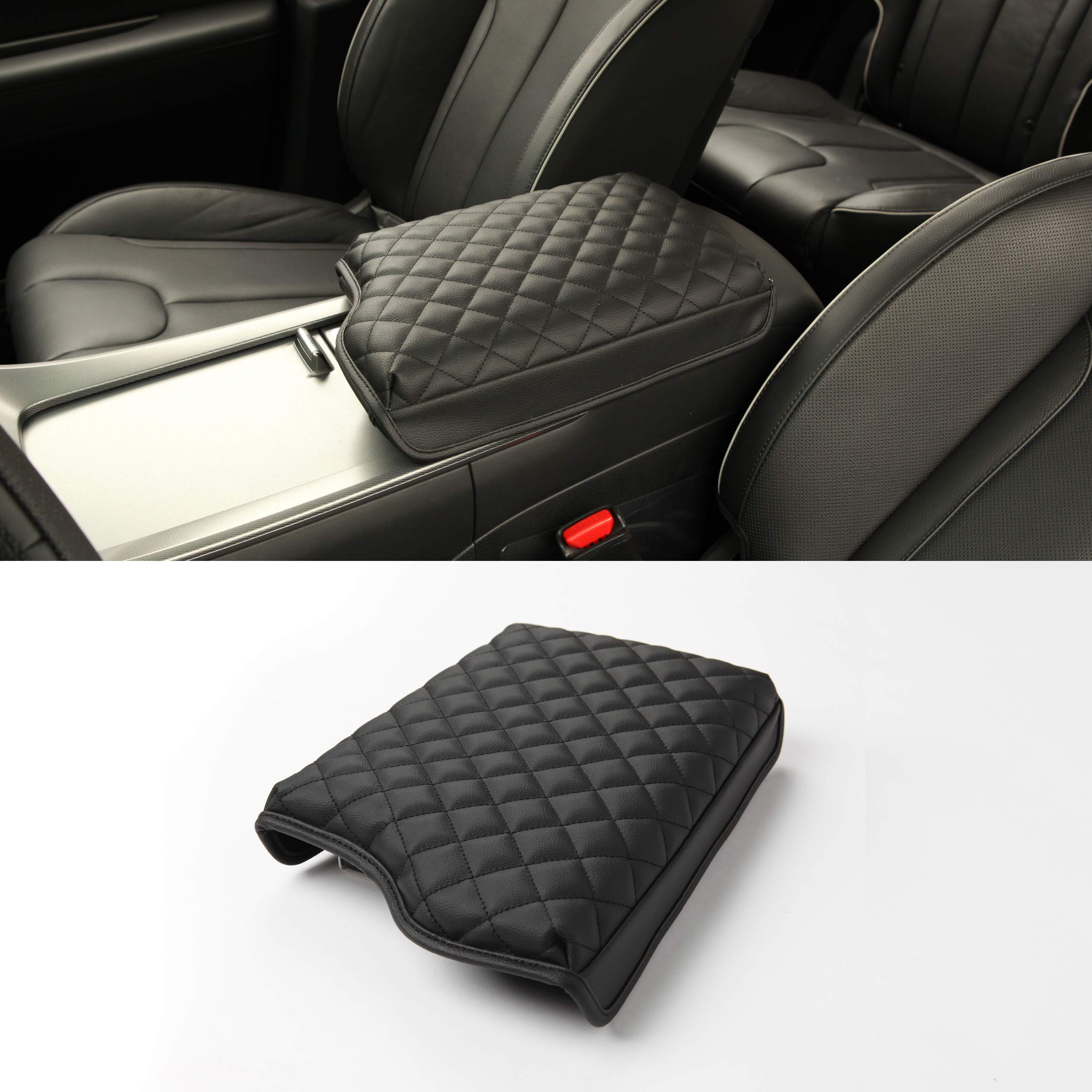 Kmmotors Palisade(2019-2023) Center Console Cover, Armrest Cushion, Console Protector, Palisade Accessories (Palisade, Beige 2)