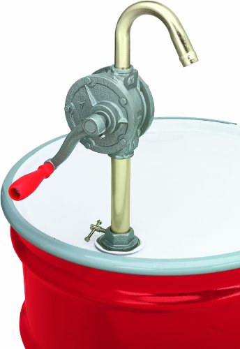 LUMAX LX-1318 Gray Rotary Barrel Pump for Non-Corrosive Fluids, 14 x 6.1 x 5.9 inches, Cast Iron, Heavy Duty