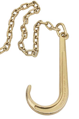 Mytee Products 2 Pack 5/16''X8' Leg G70 15'' Long Shank J Hook Tow Chain W/Rtj Cluster Hook & Grab Hook - 4700 Lbs Wll Heavy Dut