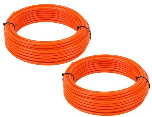 Mytee Products (2 Pack) 1/4'' Od X 100' Orange Sae J844 Nylon Air Brake Tubing Dot Approved | Pneumatic Nylon Line Hose For Brak