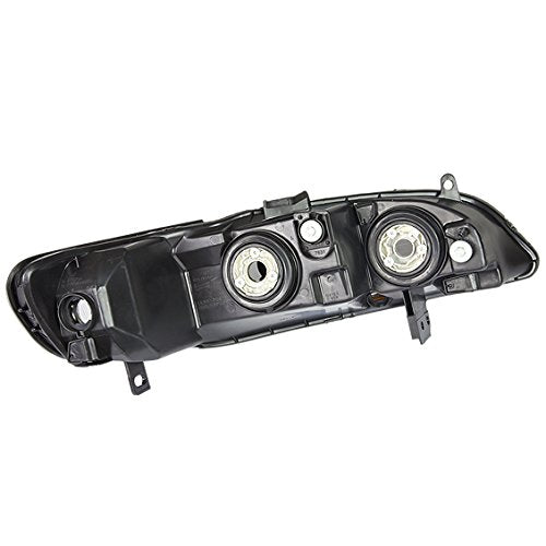 Dna Motoring Pair Of Headlights Compatible With 98-02 Honda Accord,Chrome/Amber,Hl-Oh-Ha98-Ch-Ab