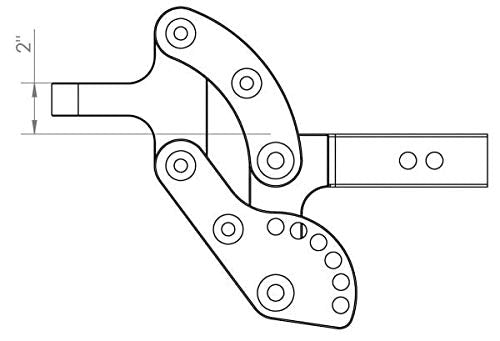 Rhino Hitch | 12K, 7'' Drop Hitch W/ 2'' Shank | Adjustable Aluminum Trailer Hitch | Includes 2 Ball Convert-A-Ball Set