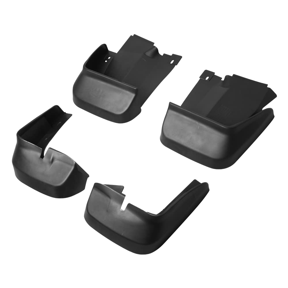 Splash Guard Compatible With 2006-2011 Honda Civic 4Dr Sedan, Factory Style Pu Black Bodykit By Ikon Motorsports, 2007 2008 2009