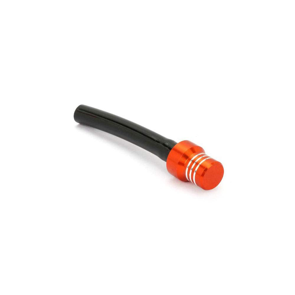 Cnc Billet Gas Fuel Cap Air Vent Hose Tube Breather For Motorcycle Motocross Pit Dirt Bike (Orange-1)