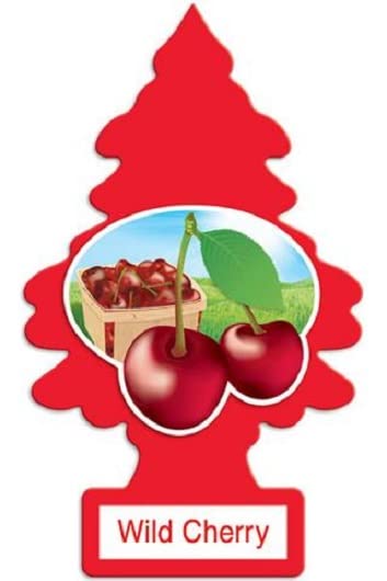 Little Trees Car Air Freshener | Hanging Paper Tree For Home Or Car | Wild Cherry | Pack Of 6