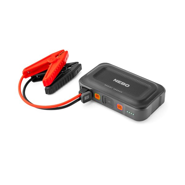 NEBO Assist 1000XP Portable Car Battery Jump Starter | 24.4Wh Power Supply Jump Box Restarts 12V Cars & ATVs, 25 Battery Boosts 