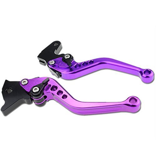 FXCNC CNC Brake Clutch Levers for GROM MSX125 CBR300R CB500X, Aluminum, Purple Lever with Black Adjuster, 2011-2020 Models