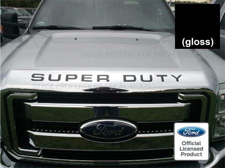 Decal Mods Hood/Grille Letter Inserts for Ford Super Duty F250 F350 F450 (2008-2016) - Black Gloss Vinyl Decals