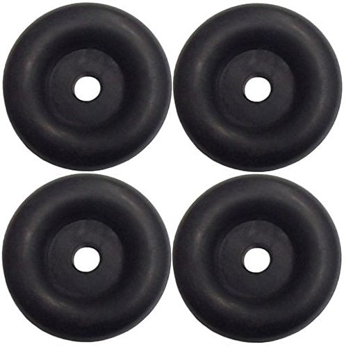 JQuad 2.5 Trailer Ramp Door Bumper (4 Pack) - Black Round Rubber Bump Stops for Truck Cargo Hatch