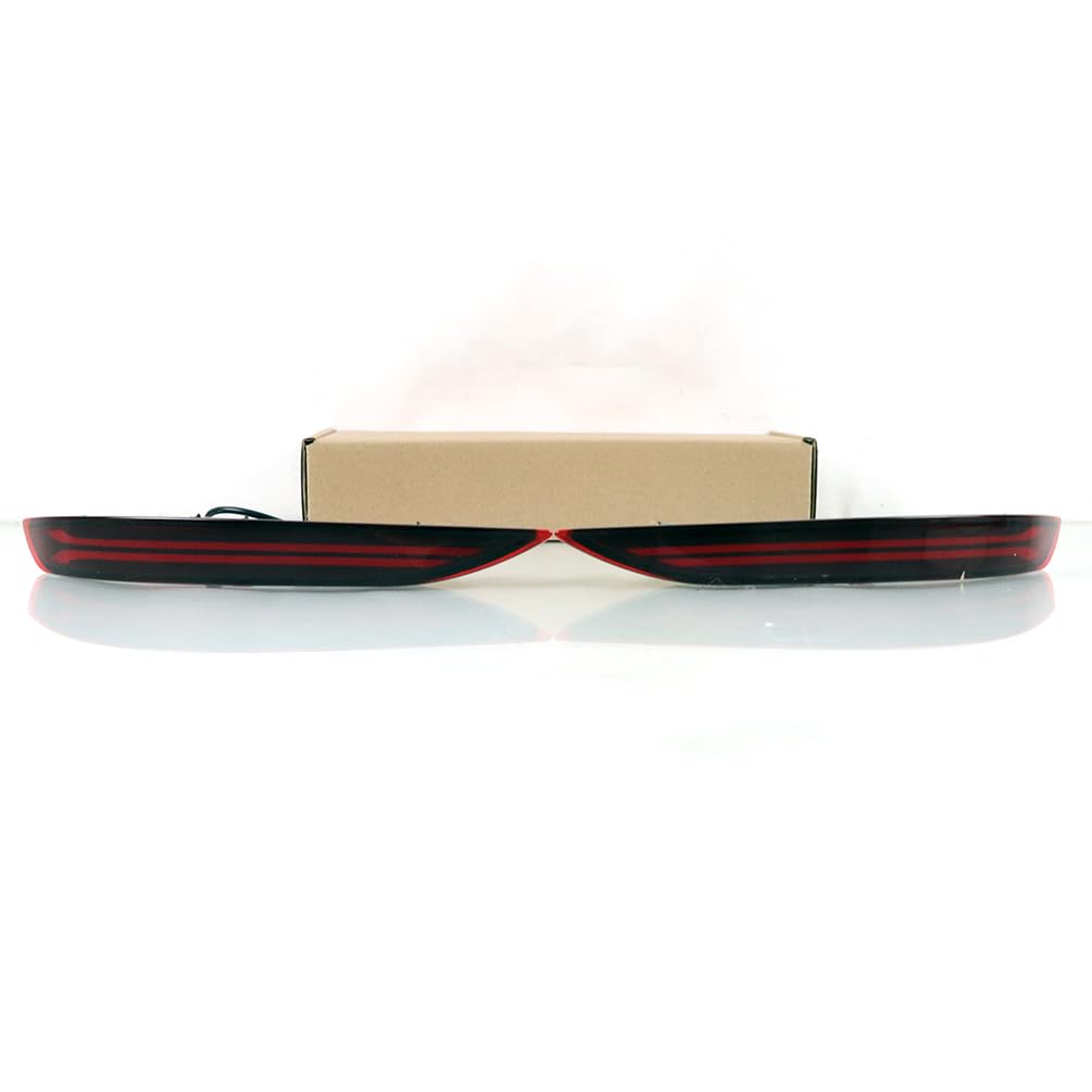 ECAHAYAKU LED Rear Bumper Reflector Light for 2017-2022 Chevy Equinox, ABS Plastic, Sequential Turn Signal, 17-22 Rear Bumper Light