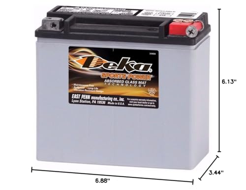 East Penn Deka Power Sports ETX20L Battery - Reliable Performance, Model ETX-20L