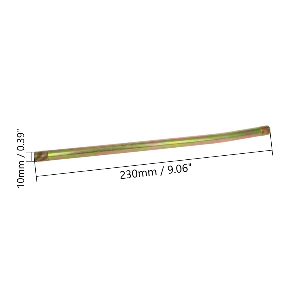 Utoolmart 1/8 Inches Npt 230Mm Length 10Mm Pipe Diameter Grease Fitting Standard Grease Metal Extension Tubes 2Pcs