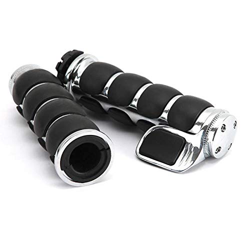INNOGLOW Motorcycle Handlebar Grips 1'' 26mm Non-Slip Hand Grip with Throttle Assist for Harley Kawasiki Suzuki Cruisers Motorbi