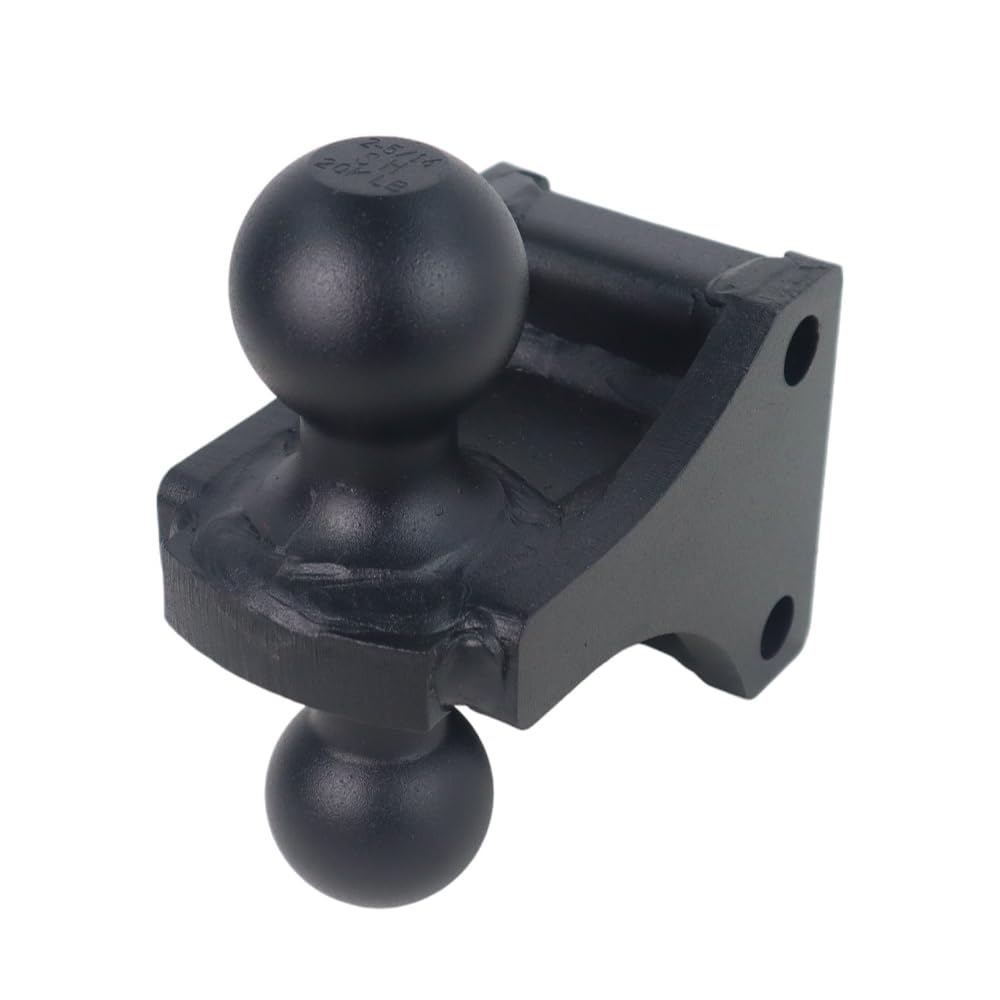 Shocker Impact Cushion Hitch Combo Ball Mount 4' Rise To 4' Drop, Fits 2' Hitch Black Combo 2' & 2-5/16' Balls