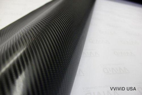 VViViD Black Carbon Fiber Vinyl Wrap Roll, 20ft x 5ft, with Air Release Technology, Durable Vinyl Material