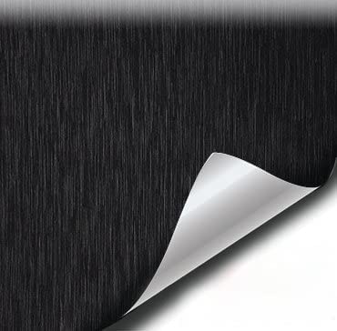 Vvivid Black Brushed Steel Vinyl Wrap Roll With Air Release Technology (3Ft X 5Ft)