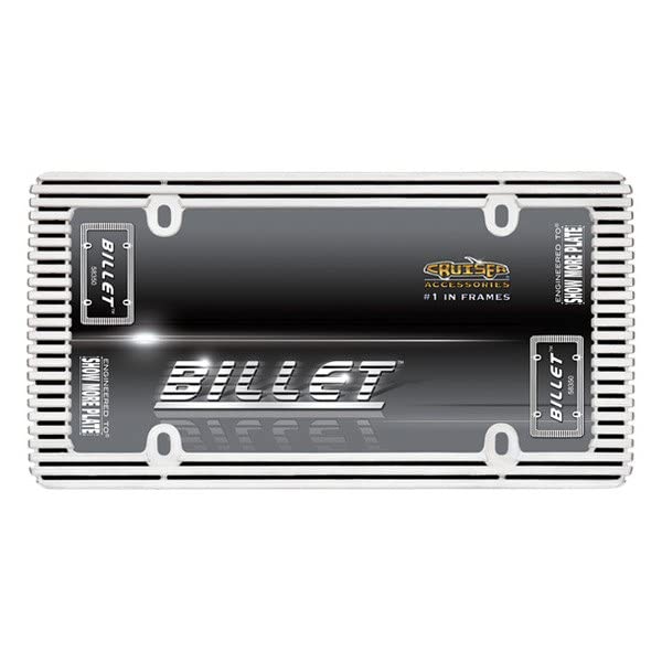 Cruiser Accessories 58350 Billet License Plate Frame, Chrome/Black,1 Frame