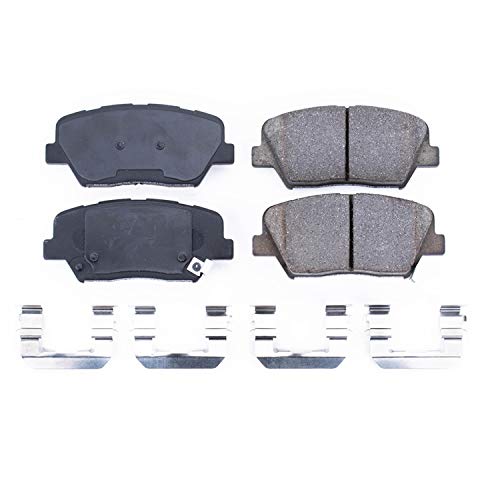 Power Stop 17-1432, Z17 Front Ceramic Brake Pads with Hardware For 2012-2017 Azera | 2010-2012 Santa Fe | 2013-2018 Santa Fe Spo