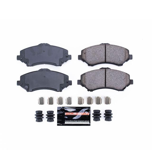 Power Stop Z23-1273 Front Z23 Carbon Fiber Infused Ceramic Brake Pads With Hardware For Town & Country | Dodge Grand Caravan Jou