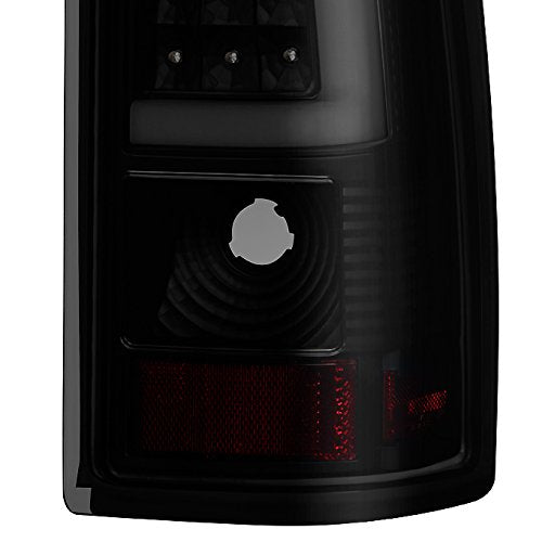 Akkon - For 99-06 Gmc Sierra / 99-02 Chevy Silverado Pick Up Truck Black Smoked Lens Led Tube Tail Brake Lights Lamp