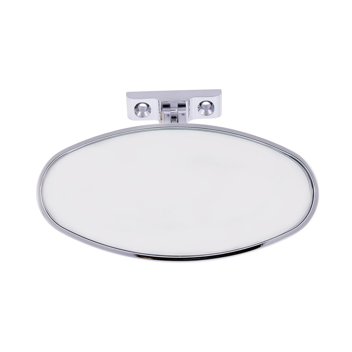 United Pacific Oval Chrome Plated Aluminum Interior Rear View Mirror With Screw-On Mount, 70804