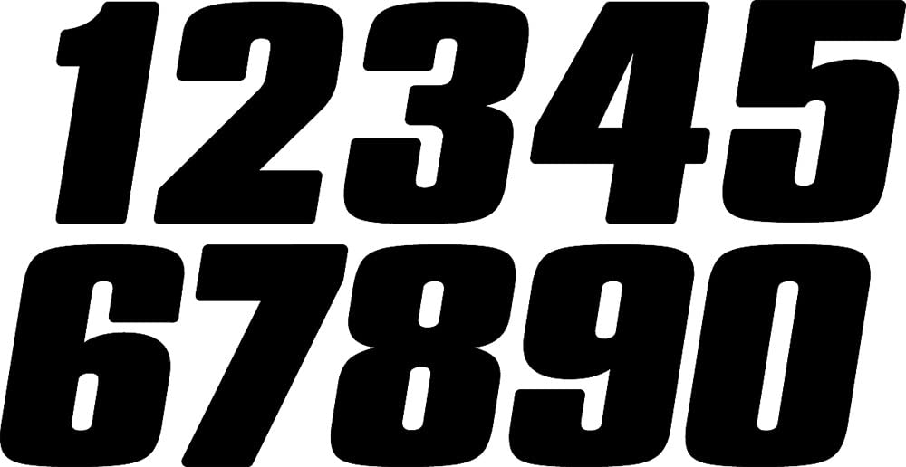 Dirt Digits Dd53B-7 Black 5.5'' High-Gloss Precision Die Cut Vinyl Number 7, 3 Pack