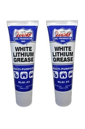Lucas Oil White Lithium Grease - 8oz Squeeze Tube, 2 Pack - Model 10553, Durable Lithium Formula