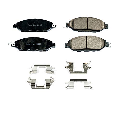 Power Stop 17-1649 Front Z17 Ceramic Brake Pads with Hardware For 2014-2020 Infiniti QX60 | 2015-2022 Nissan Murano | 2013-2020