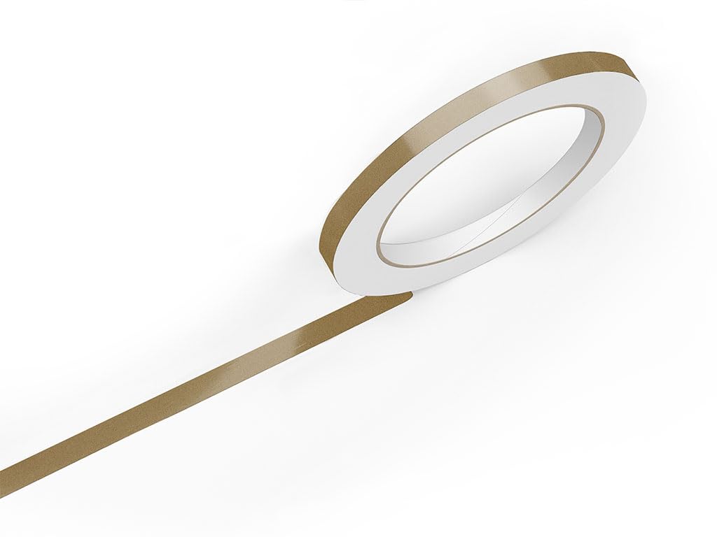 3M 50 Gold Gloss Vinyl Pinstriping Tape - Vinyl Striping Lines Stickers, Striping (1/2In X 150Ft Roll)