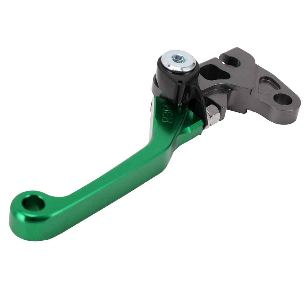 JFG RACING CNC Motorcycle Brake Clutch Lever for KLX110 KLX110L 2010-2023, Aluminum, Green