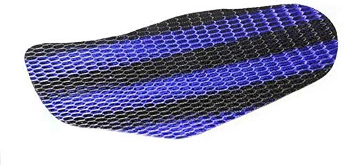 CARIZO Nylon Bike Stretchable Net Seat Cover for Hero Splendor Plus (Black and Blue)