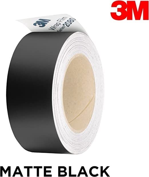 3M Black Vinyl Wrap Film Series 2080 1080 Kit for Black Gloss Out Chrome Delete Window Trim Door Trim Free Tool Kit (Matte Black