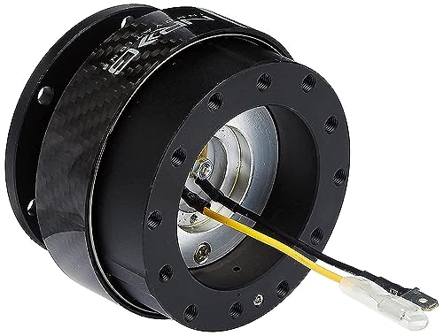 NRg Innovations NRgSRK200cF gen 20 Steering Wheel Quick Release Kit,Black Body, Black carbon Fiber Ring, 6x70mm & 6x74mm Bolt