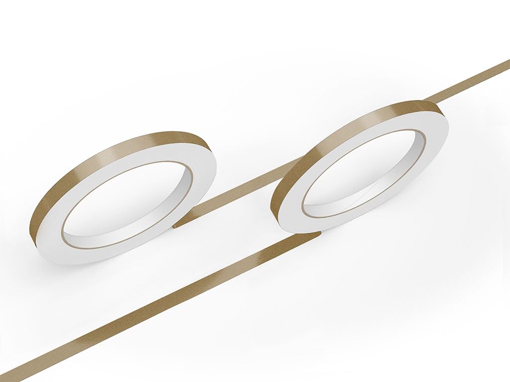 3M 50 Gold Gloss Vinyl Pinstriping Tape - Vinyl Striping Lines Stickers, Striping (1/2In X 150Ft Roll)