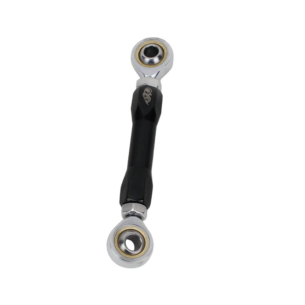 POWER JAMES CNC Cut Shift Lever Linkage Rod for Harley Davidson Dyna/Softail, Titanium Black Plated, Model 107020