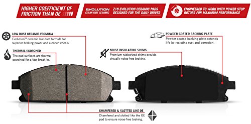 Power Stop KOE4713 Autospecialty Front Replacement Brake Kit-OE Brake Rotors & Ceramic Brake Pads For Lexus NX200t NX300 NX300h