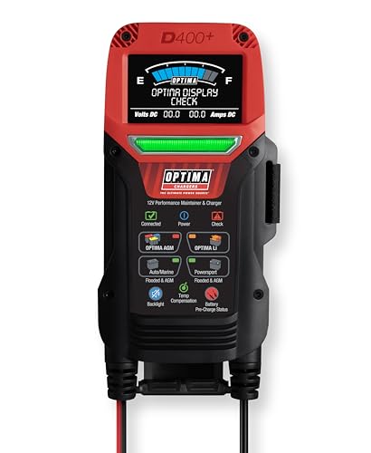OPTIMA Digital 400+ Battery Maintainer & Charger for AGM, Lithium, Automotive, Marine - Model 150-41220