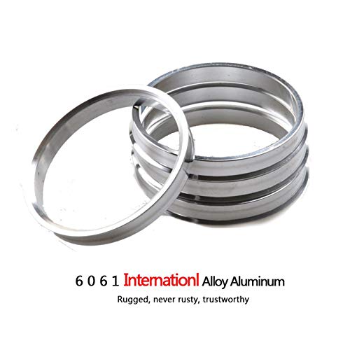 DCVAMOUS Alloy Aluminum Hub Centric Rings 73.1 to 72.6mm - Set of 4 Performance Spigot Hubrings for BMW, Land Rover, and More