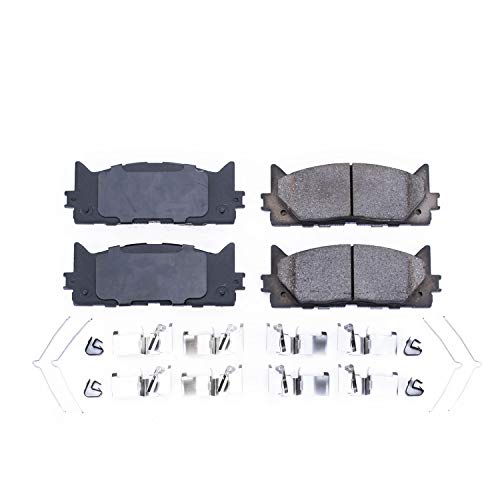 Power Stop 17-1293, Z17 Front Ceramic Brake Pads with Hardware For 2013-2018 Lexus ES300h | 2007-2018 Lexus ES350 | 2008-2018 To