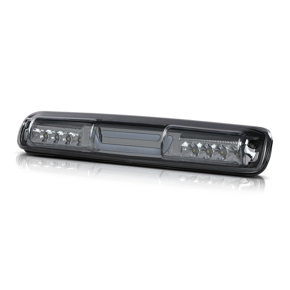 LQI LED 3rd Rear Brake Light Cargo Lamp Compatible with Chevy Silverado/Sierra 1999-2007 High Mount Stop light, Smoky Lens Clear