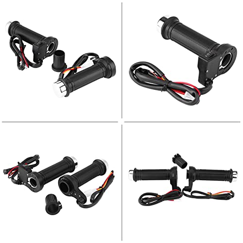 1 Pair Heated Atv Hand Grips, Keenso Universal 7/8In 22Mm Heated Hand Grips Warmers Handlebar Grips Heated Voltmeter Usb Charger For Motorcycle Bike Atv