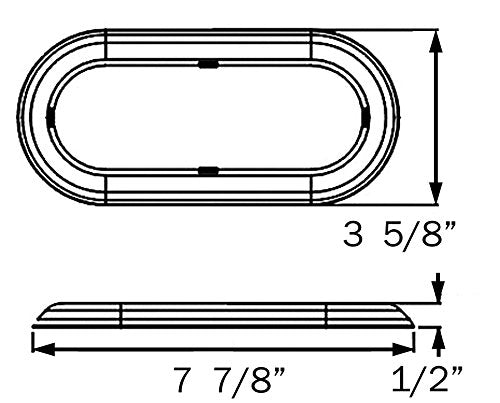 Optronics A78Cb1P Chrome Plated 6'' Oval Flange Cover
