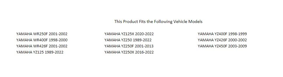 Tusk First Line Air Filter - Yamaha Models Wr250F Yz125 Yz250 Yz250F Yz250X Yz450F Yz426F Wr400F Wr426F